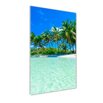 Quadro in vetro verticale Spiaggia tropicale