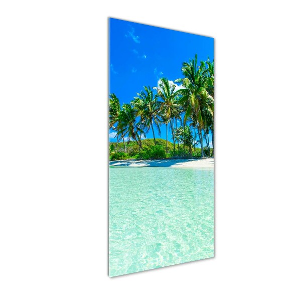 Quadro in vetro verticale Spiaggia tropicale