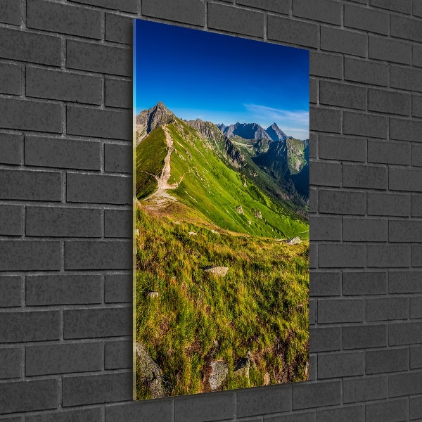 Quadro vetro verticale Monti Tatra