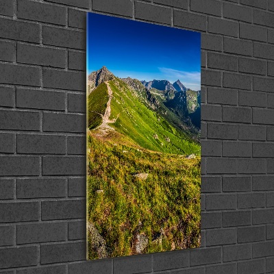 Quadro vetro verticale Monti Tatra