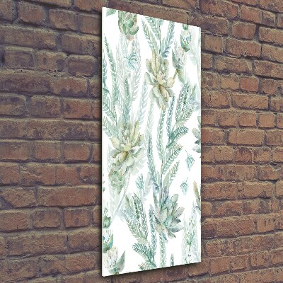 Quadro stampa su vetro verticale Motivo floreale