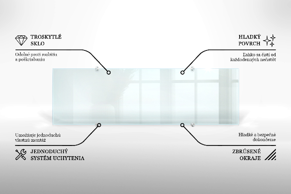 Pannello retrocucina trasparente