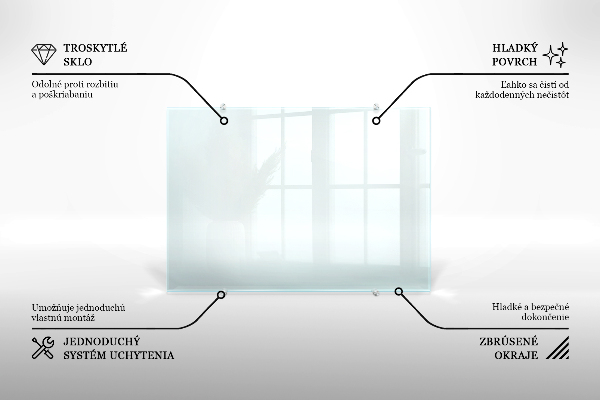 Pannello retrocucina trasparente