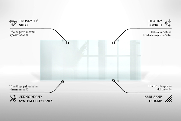 Pannello retrocucina trasparente