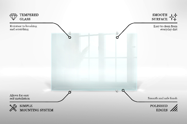 Pannello retrocucina trasparente