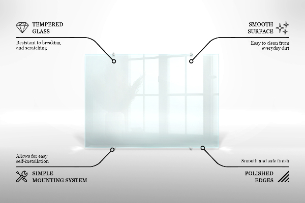 Pannello retrocucina trasparente