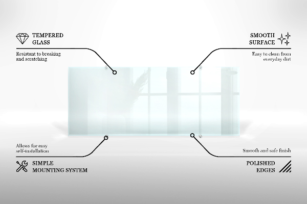 Pannello retrocucina trasparente