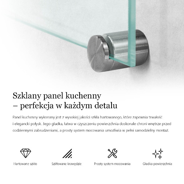 Pannello retrocucina trasparente