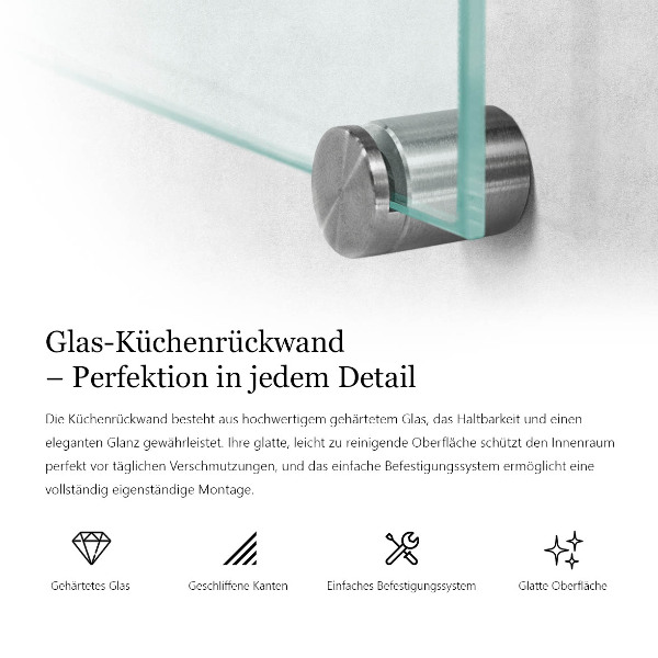 Pannello retrocucina trasparente