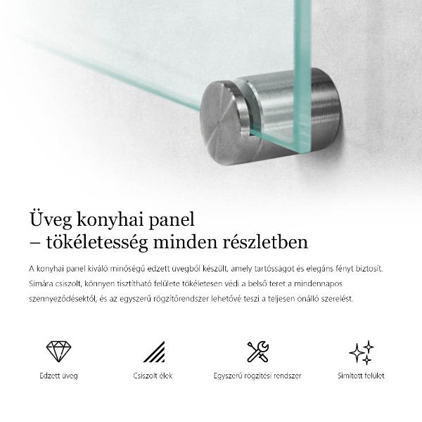 Pannello retrocucina trasparente