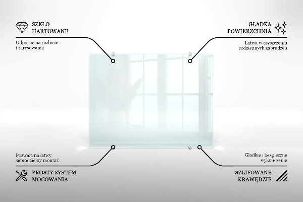 Pannello retrocucina trasparente