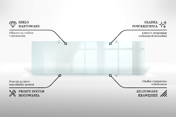 Pannello retrocucina trasparente