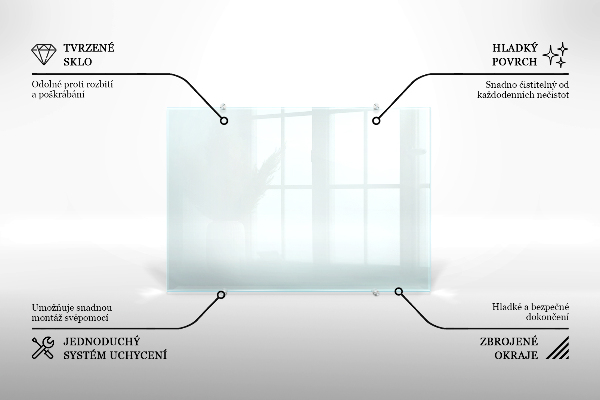 Pannello retrocucina trasparente