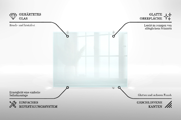 Pannello retrocucina trasparente