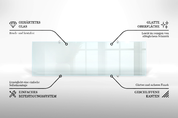 Pannello retrocucina trasparente