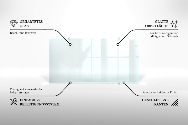 Pannello retrocucina trasparente