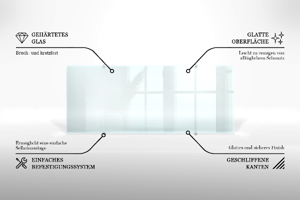 Pannello retrocucina trasparente