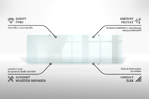 Pannello retrocucina trasparente