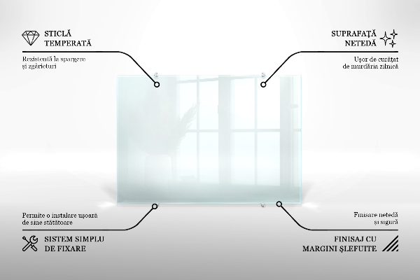 Pannello retrocucina trasparente