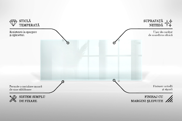 Pannello retrocucina trasparente