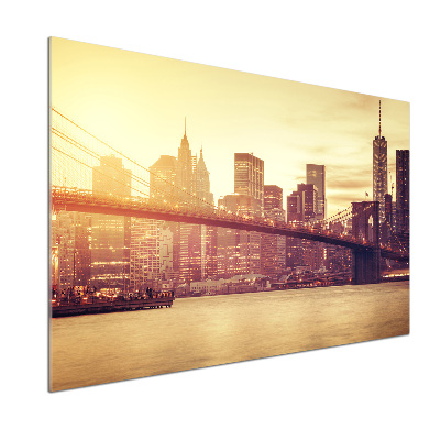 Pannello paraschizzi cucina con stampa del quartiere Manhattan di New York
