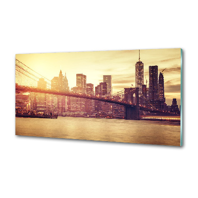 Pannello paraschizzi cucina con stampa del quartiere Manhattan di New York