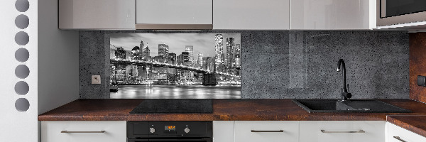 Rivestimento parete cucina con motivo ispirato a Manhattan, New York