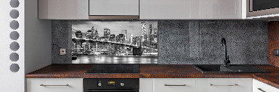 Rivestimento parete cucina con motivo ispirato a Manhattan, New York