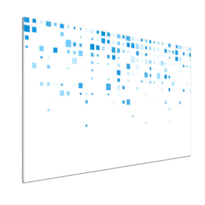 Pannello retrocucina con motivo a quadrati blu