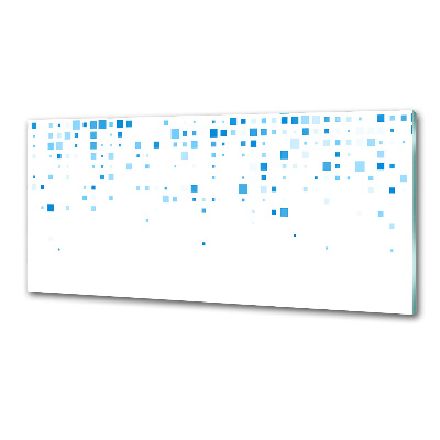 Pannello retrocucina con motivo a quadrati blu