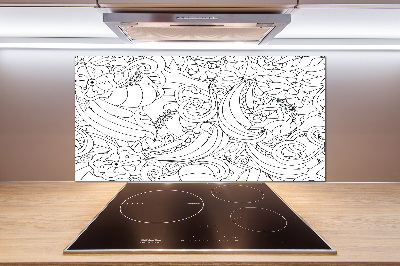 Pannello retrocucina con motivi ornamentali