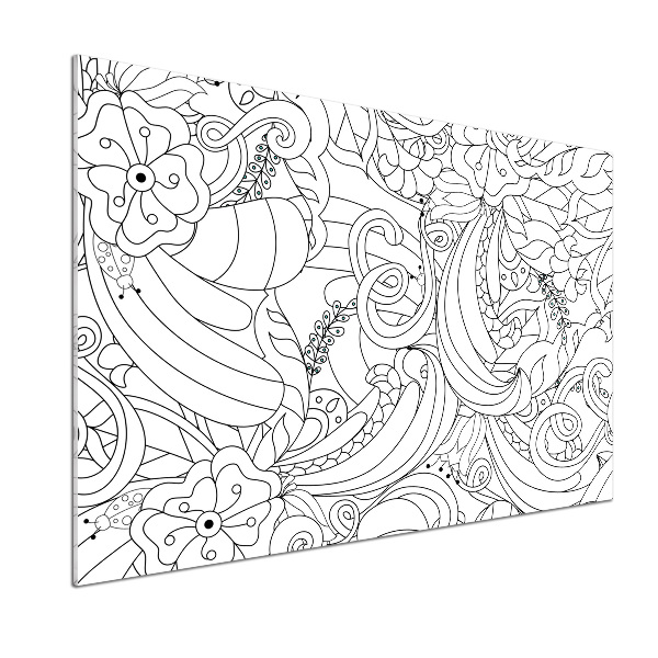 Pannello retrocucina con motivi ornamentali