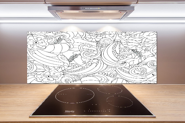 Pannello retrocucina con motivi ornamentali