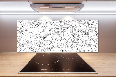 Pannello retrocucina con motivi ornamentali