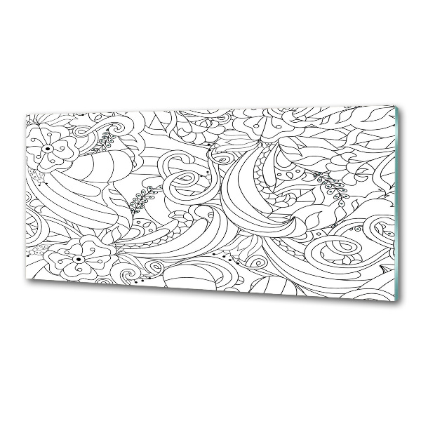 Pannello retrocucina con motivi ornamentali