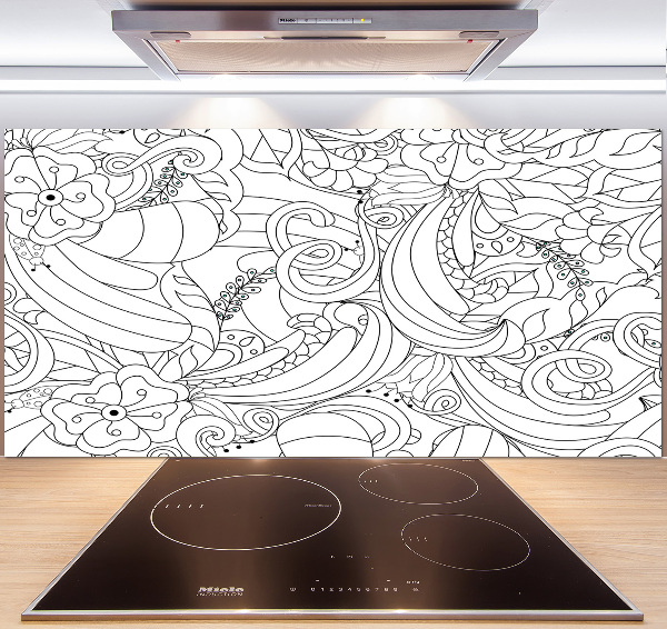 Pannello retrocucina con motivi ornamentali