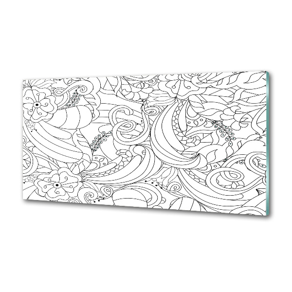 Pannello retrocucina con motivi ornamentali