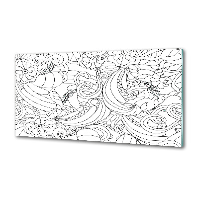 Pannello retrocucina con motivi ornamentali