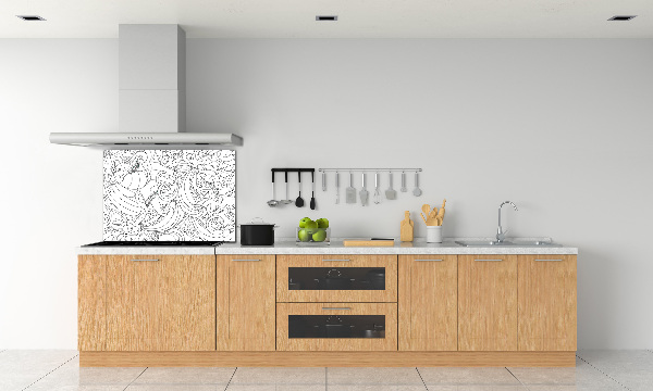 Pannello retrocucina con motivi ornamentali