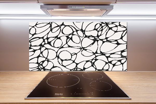 Pannello paraschizzi cucina con motivo a cerchi caotici