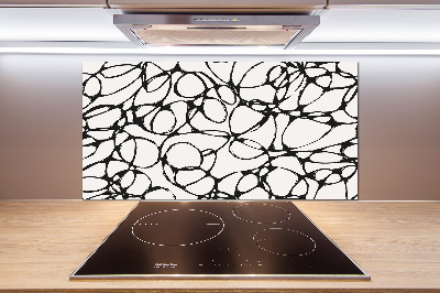 Pannello paraschizzi cucina con motivo a cerchi caotici