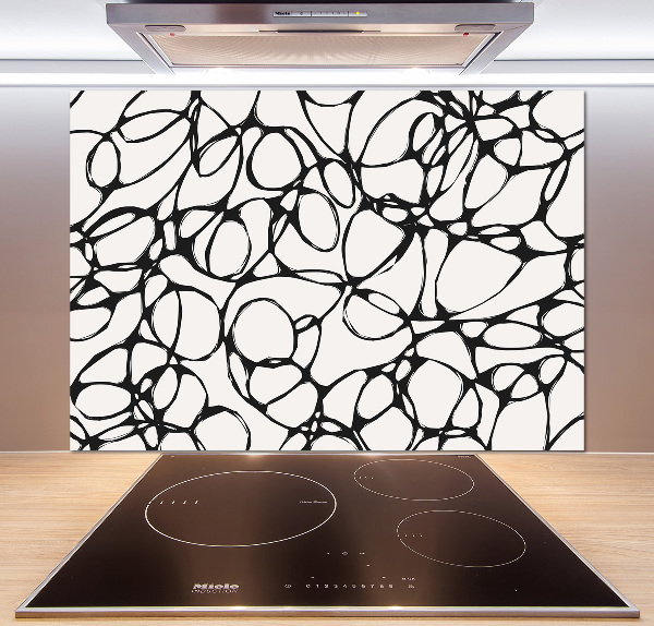Pannello paraschizzi cucina con motivo a cerchi caotici