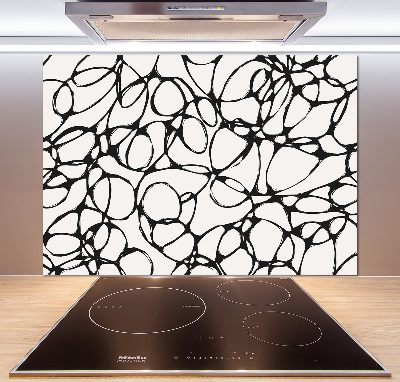 Pannello paraschizzi cucina con motivo a cerchi caotici
