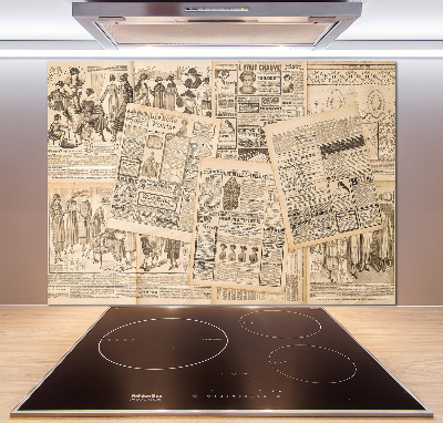 Pannello retrocucina con stampa raffigurante un vecchio giornale