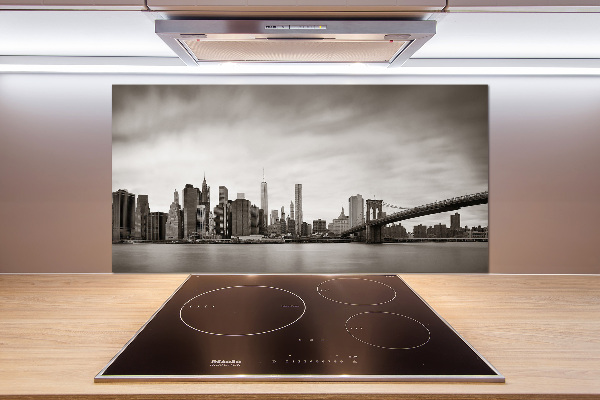 Pannello retrocucina con stampa del panorama di Manhattan, New York
