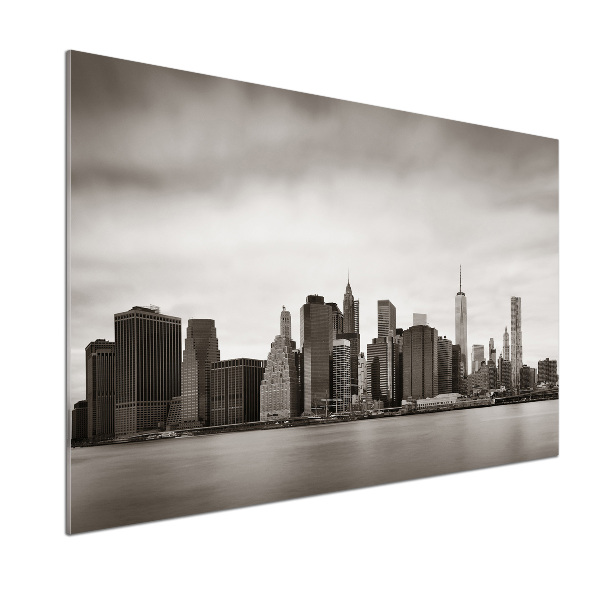 Pannello retrocucina con stampa del panorama di Manhattan, New York