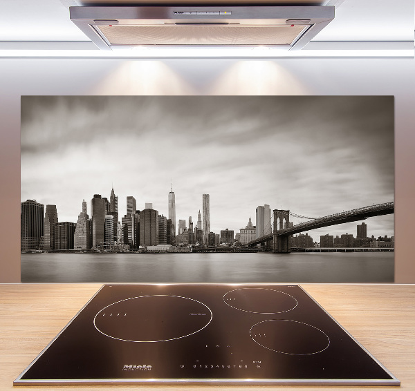 Pannello retrocucina con stampa del panorama di Manhattan, New York