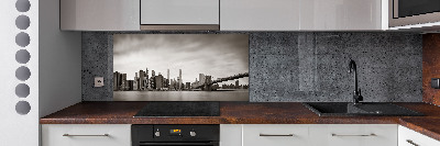 Pannello retrocucina con stampa del panorama di Manhattan, New York