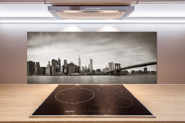 Pannello retrocucina con stampa del panorama di Manhattan, New York