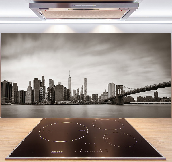 Pannello retrocucina con stampa del panorama di Manhattan, New York